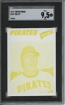 1977 Topps #197 Ed Ott 9 card progressive proof.
